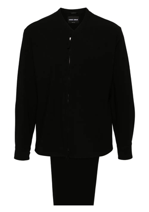 Giorgio Armani wool zip-up jacket and trousers set - Black