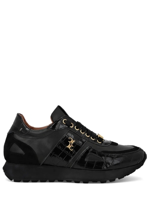 Billionaire Crocco-print leather sneakers - Black