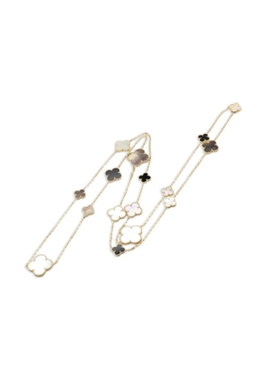 Van Cleef & Arpels Pre-Owned 2010s 18K yellow gold Onyx Alhambra necklace