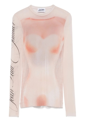 Jean Paul Gaultier silhouette-print T-shirt - Pink