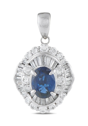 LB Exclusive platinum Ballerina diamond and sapphire pendant - Silver