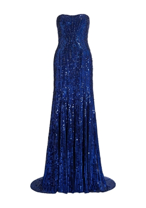 Jenny Packham Sarai sequin-embellished maxi dress - Blue