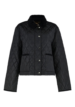 Burberry matelassé cropped jacket - Black