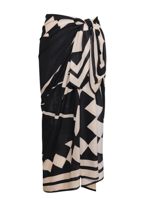 Johanna Ortiz Polo Rhombs pareo skirt - Black