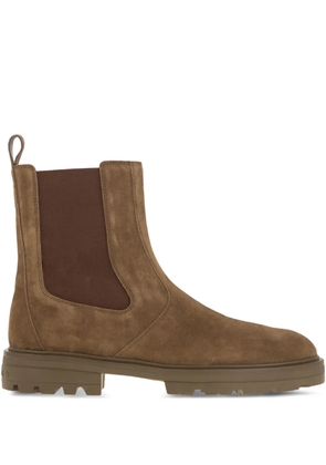 Hogan 50mm H673 elasticated suede chelsea boots - Brown