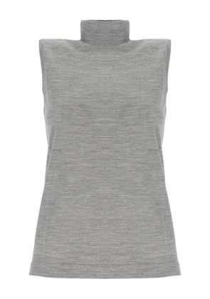 GOES BOTANICAL turtleneck sleeveless sweater - Grey