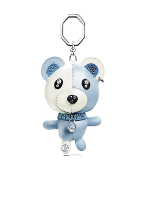 Swarovski Teddy embellished keyring - Blue
