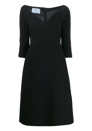 Prada mid-length v-neck dress - Black