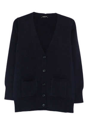 anne claire pocket button cardigan - Blue