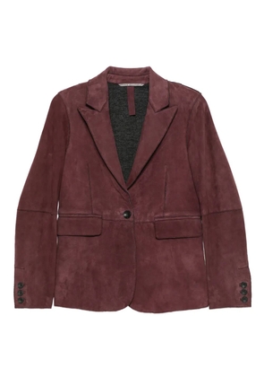 The Jackie Leathers Bahia pocket leather jacket - Purple