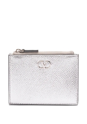 Valentino Garavani zip leather wallet - Silver
