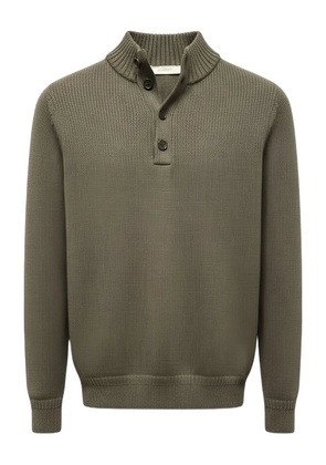 DIKTAT buttoned collared sweater - Green