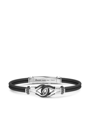 Zancan engraved-logo bracelet - Black