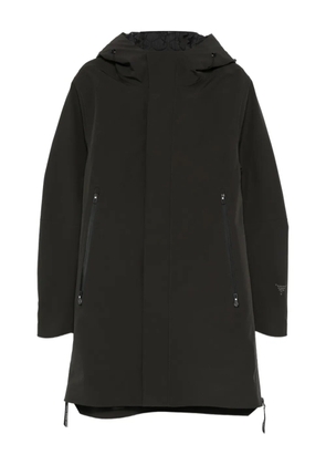 Krakatau hooded-neck parka coat - Black