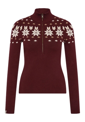 The Upside half-zip snowflake-motif sweater - Red