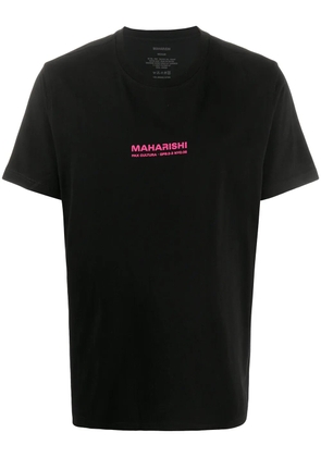 Maharishi logo print T-shirt - Black