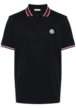 Moncler logo-patch polo shirt - Blue
