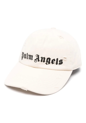 Palm Angels logo-print cotton cap - Neutrals