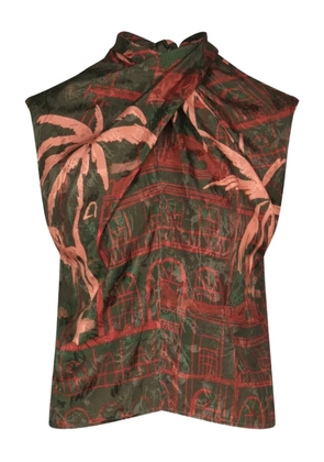 Johanna Ortiz Mystic Shore printed top - Green