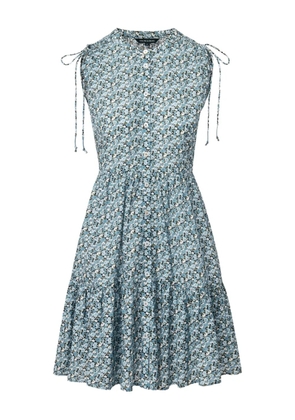 Veronica Beard floral-print flared shirt day dress - Blue