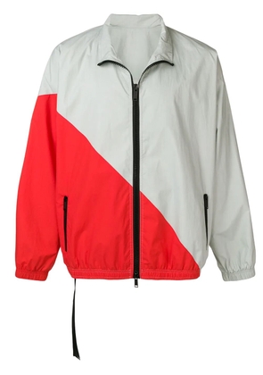 UNRAVEL PROJECT contrasting panels windbreaker - Grey