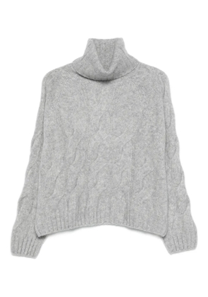 Allude cable-knit roll-neck sweater - Grey