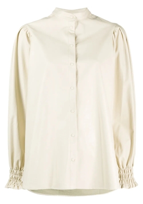 MSGM band collar shirt - Neutrals