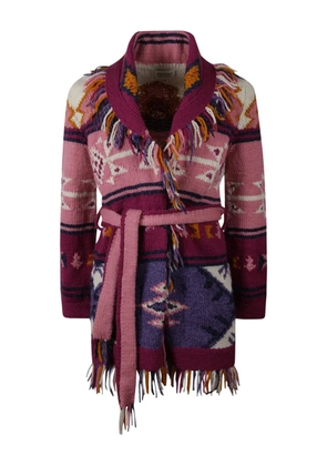 FRANTIC Passion Fruit belted cardigan - Pink