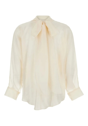 Merci pussybow long-sleeve shirt - Neutrals