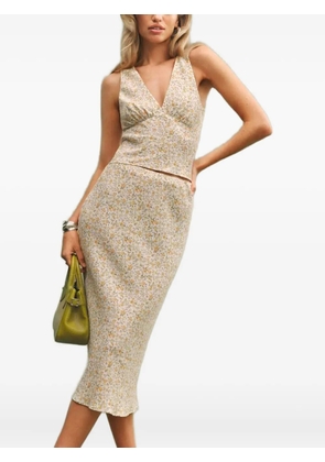 Reformation floral print skirt set - Neutrals