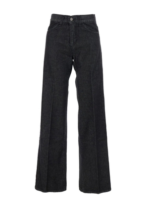 Merci belt-loops logo-patch jeans - Black