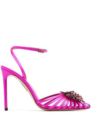 Aquazzura Margarita 105mm crystal-embellished pumps - Pink