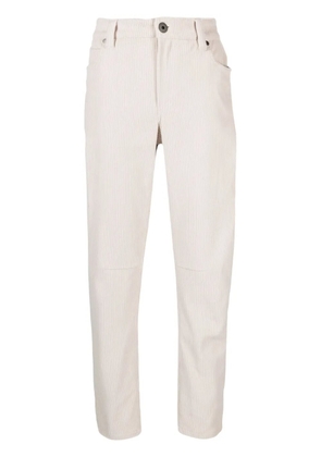 Brunello Cucinelli tapered-leg corduroy trousers - Neutrals