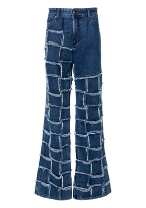 Andersson Bell New Patchwork mid-rise wide-leg jeans - Blue