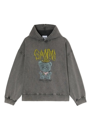 GANNI graphic hoodie - Grey