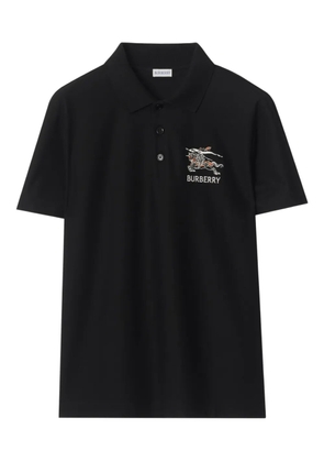 Burberry equestrian-knight cotton polo shirt - Black