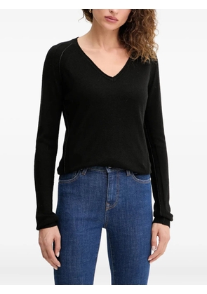 Silvian Heach V-neck logo sweater - Black