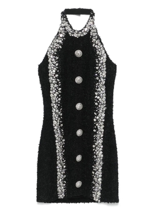 Balmain crystal-embellished mini dress - Black