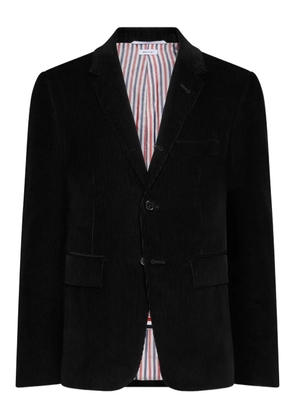 Thom Browne button-fastening corduroy-texture blazer - Black