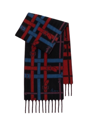 Burberry Belt Check cashmere scarf - Blue
