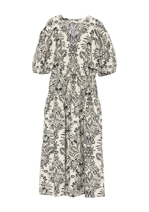 Ulla Johnson Harriet puff-sleeve midi dress - Neutrals