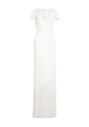 Jenny Packham Sweet Juliet floral-lace maxi dress - White