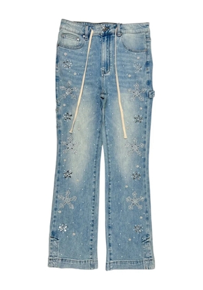 duaa Righteous rhinestone-embellished distressed jeans - Blue