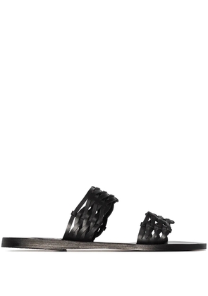 Ancient Greek Sandals Melia woven leather sandals - Black