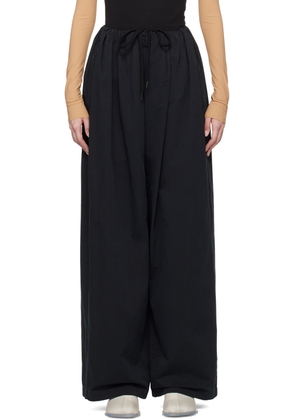 MM6 Maison Margiela Black Gathered Trousers
