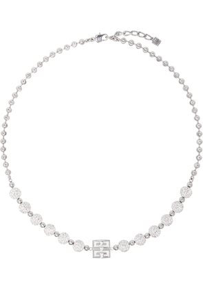 Givenchy Silver 4G Metal & Crystal Necklace