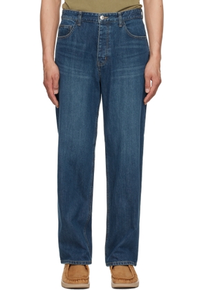 Solid Homme Blue Semi Wide Jeans