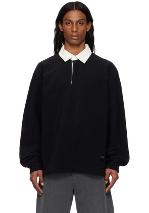 Solid Homme Black Solid Rugby Polo