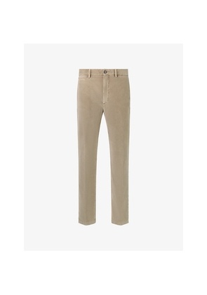 Mens Boggi Milano Straight-Leg Mid-Rise Stretch-Corduroy Trousers