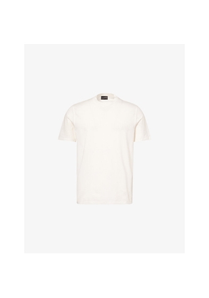 Mens Emporio Armani Embossed-Brand Relaxed-Fit Cotton-Jersey T-Shirt
